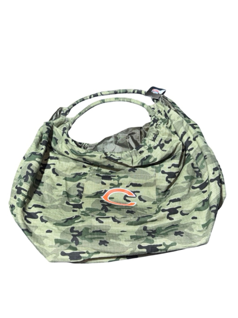 Women's NFL Camo Tote Bag One Size Green Orange